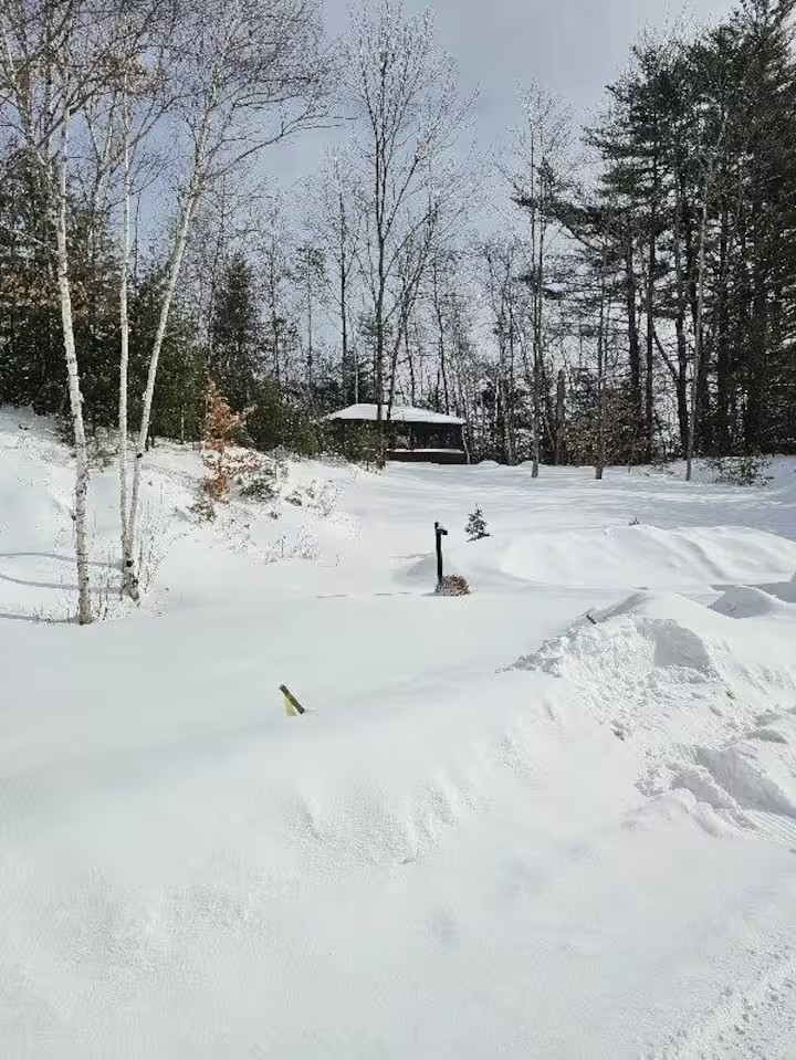 Swiftwater cabins in winter snow